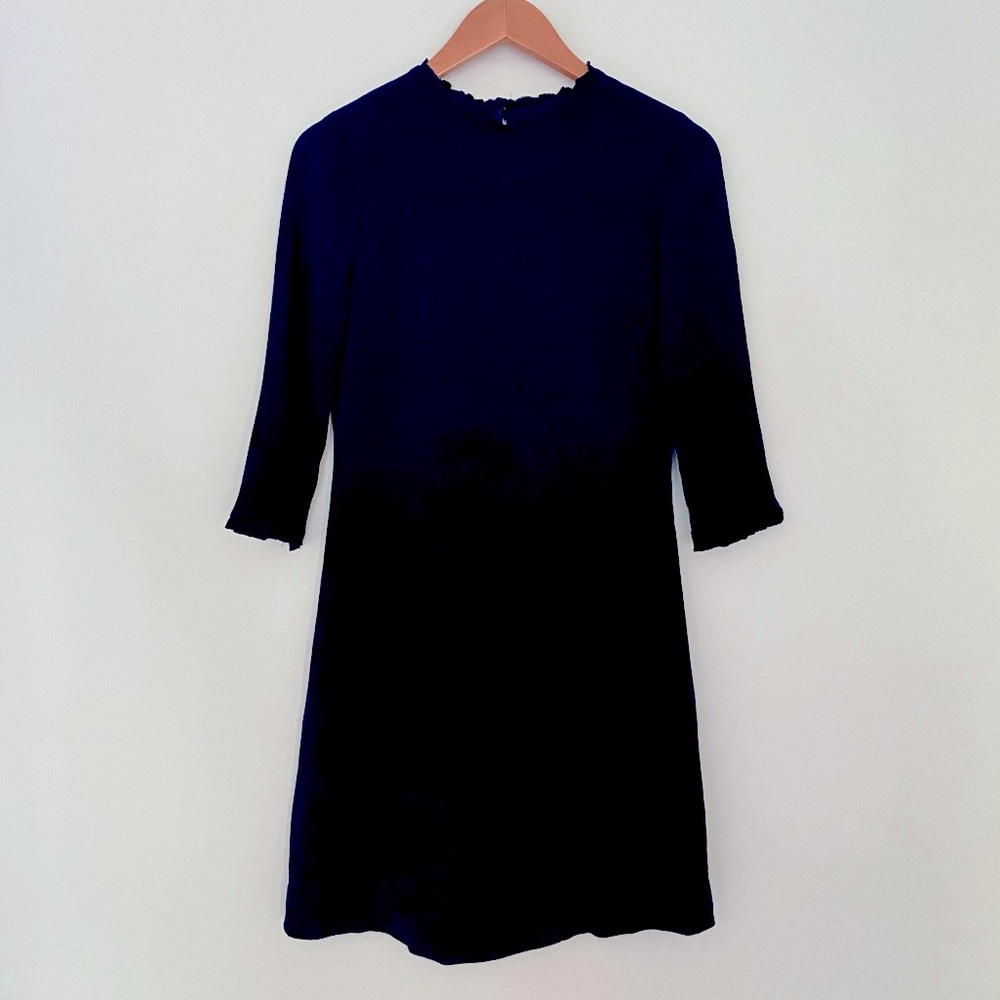 KATE SPADE Black Ruffle Trim Mini Dress